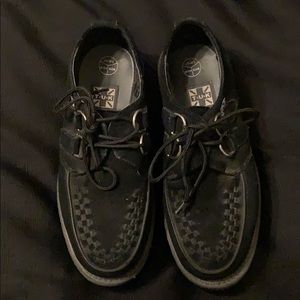 TUK Low Sole Suede Viva Creepers Platform Shoes